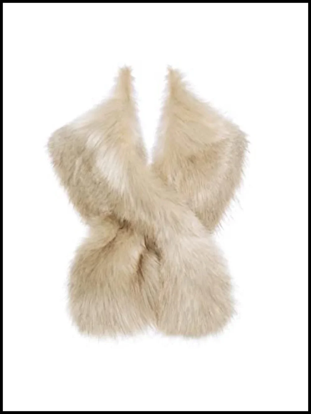 Faux Fur Shawl Wrap Wedding Bridal Stole 3 Ways Wear Evening Cover Up
